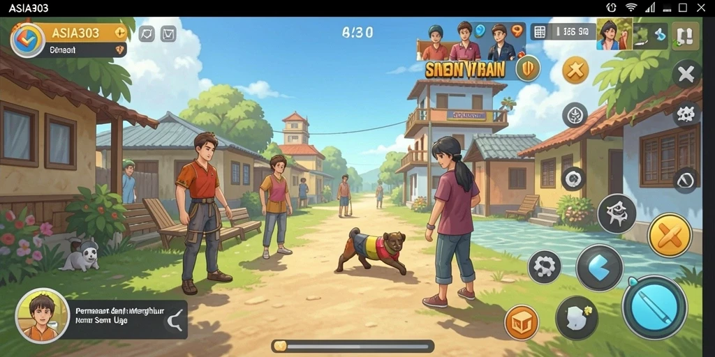 Tampilan gameplay ASIA303 yang berwarna dan menyenangkan.