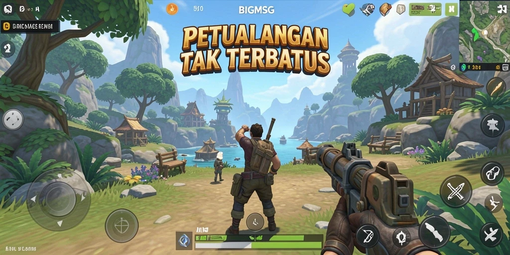 Tampilkan gameplay seru dari petualangan Open World BIGMSG.