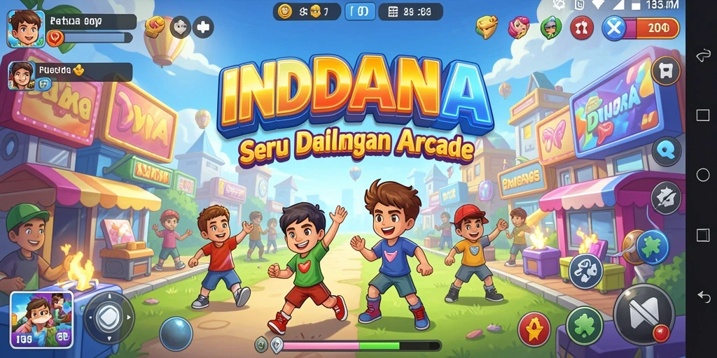 Tampilan seru dari gameplay <strong>INDAAA</strong> yang penuh warna dan tantangan.