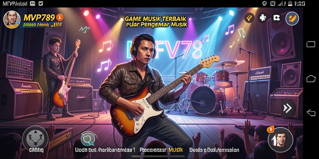 Screenshot dari gameplay MVP789 menampilkan pengalaman bermain musik yang seru.