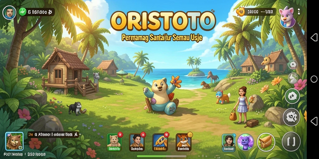 Screenshot menampilkan gameplay seru dari ORISTOTO.