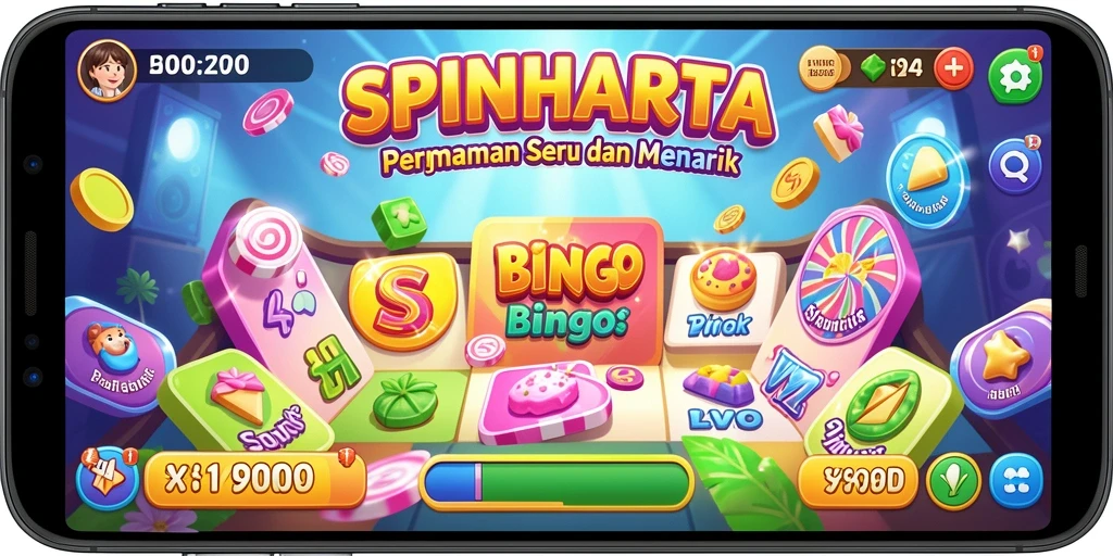 Screenshot gameplay SPINHARTA yang penuh aksi Bingo.